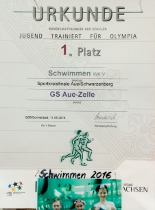 1. Platz Schwimmen 2016