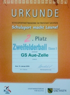 2. Platz Zweifelderball 2016